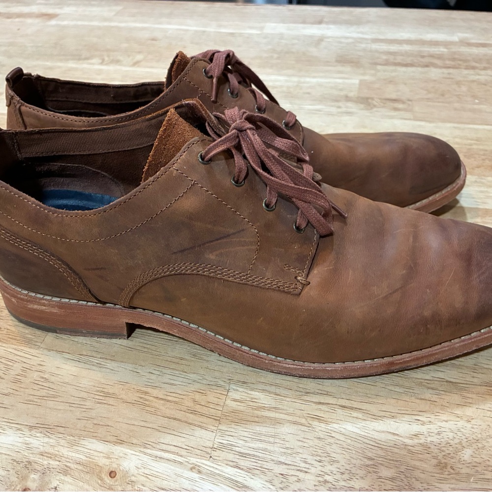 Cole Haan Feathercraft Grand Blucher Men's Shoes 12M Brown Leather Oxford Z